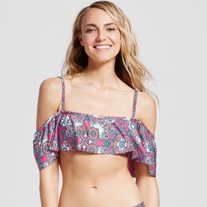 Clearwater off the shoulder bandeau swim t…